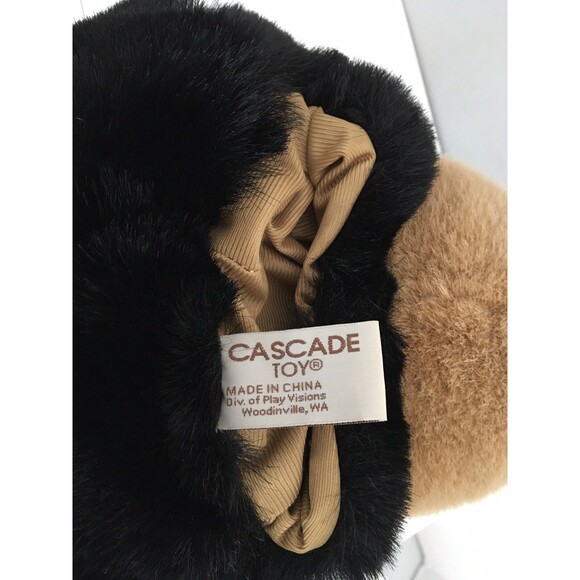 Cascade Bear Face Puppet Brown Black Furry Plush Toy School Play Shows Daycare - Picture 7 of 9